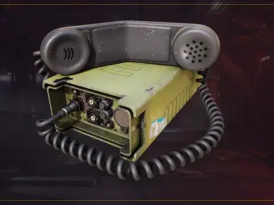 Military Radio R35F Low-poly 3D model