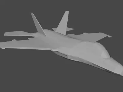 Incomplete Fighter Plane Free 3D model