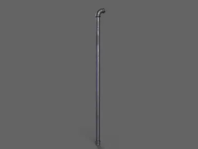 PBR Pipe Weapon V1b Low-poly 3D model