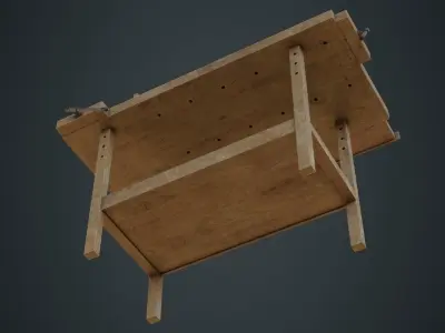 Workbench 1B Low-poly 3D model