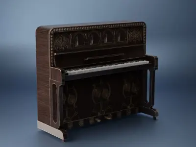 Antique piano 3D model