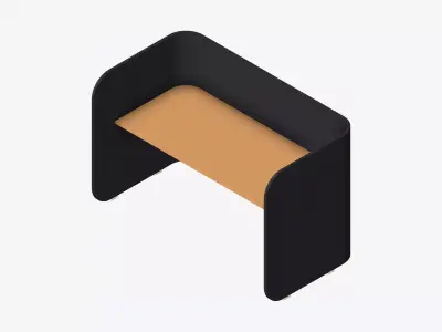 Booth - Simplicity - Type 1 - Large Low-poly 3D model