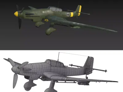 WW2 German Aircraft  3D model