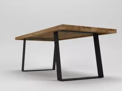 Viking table Low-poly 3D model