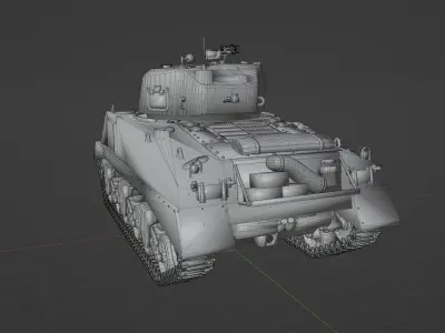 M4 A2 Sherman Low-poly 3D model