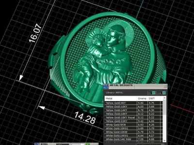 Antique Religious Ring 3D print model