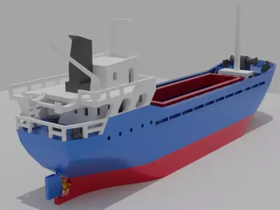 Printable General Cargo Ship  3D print model