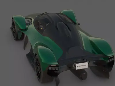 2022 Aston Martin Valkyrie Spider 3D Model  F1 Technology 3D model