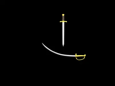FANTASTIC - Sword Pack Free low-poly 3D model