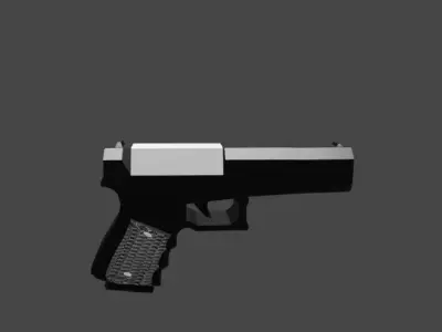 A gun Free low-poly 3D model