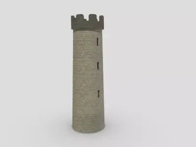 Medieval Castle Module 04 Low Poly PBR Realistic Low-poly 3D model
