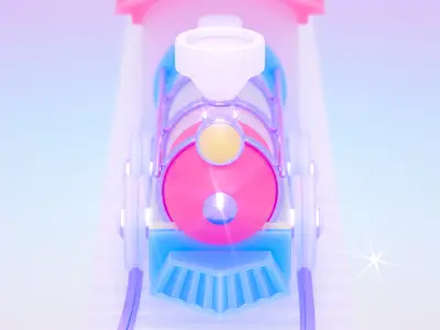 Toy Train 3D model 8