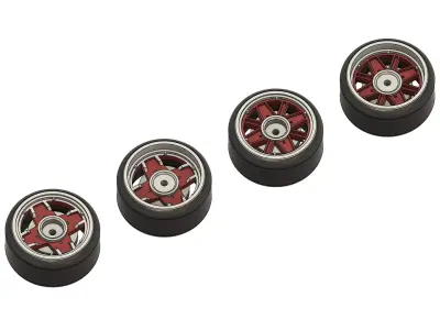 SSR 4pack  wheels in HW scale 3D print model