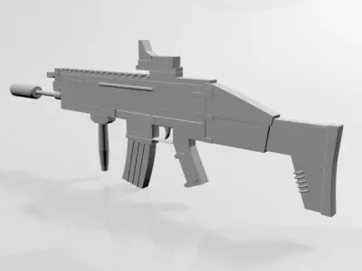 FN SCAR-H Rifle 01 3D model