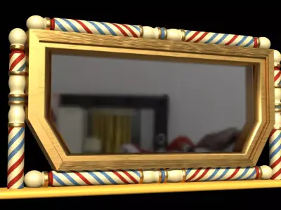 Barber s mirror Free 3D model