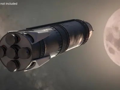 Advanced Orbital Rocket Black 3D model