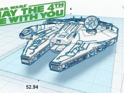Millennium Falcon V1 1 Free 3D print model
