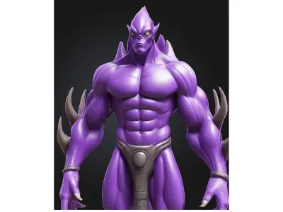 Stylized Alien Demon Warrior Low-poly 3D model