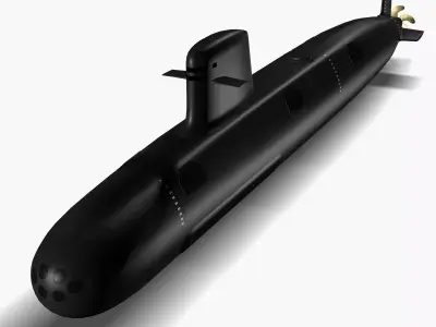 Scorpene submarine 3D model