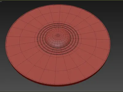 Wooden shield Low-poly 3D model 15