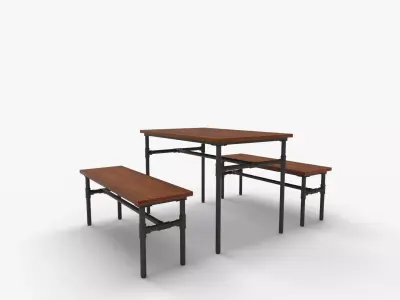 Julian Bowen Carnegie Dining Table 3D model