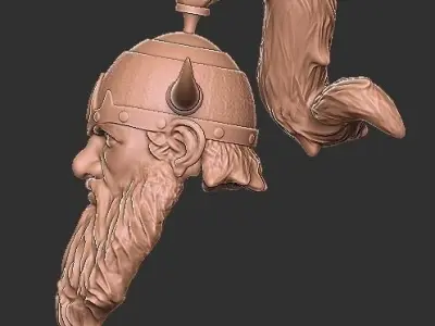 Flint Fireforge Mythic Legions Head 3D print model