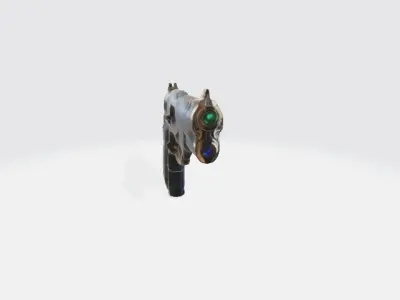 futuristic laser pistol 3D model