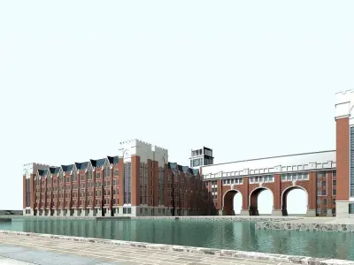 School Building 3D model 32