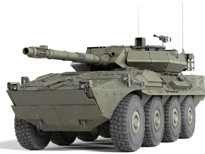 B1 Centauro tank Low-poly 3D model