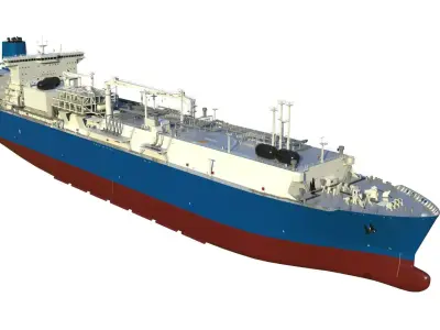 LNG terminal  FSRU 3D model