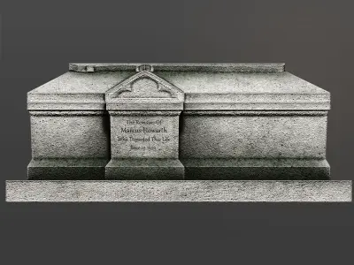 Chest Tomb 3 Low-poly 3D model