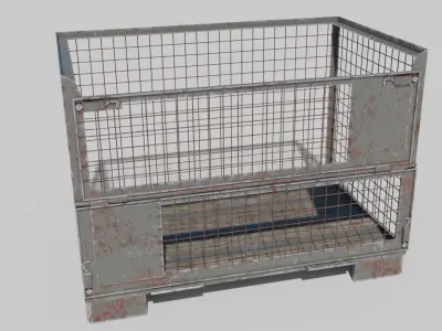 Box Pallet Low-poly 3D model