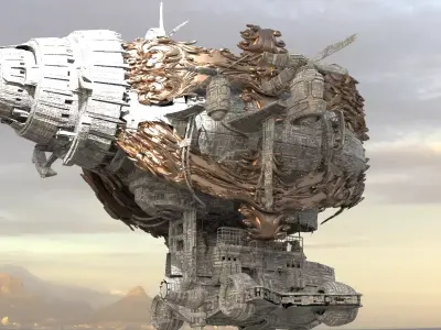 Great Gilgamesh Kings airship 2  3D model