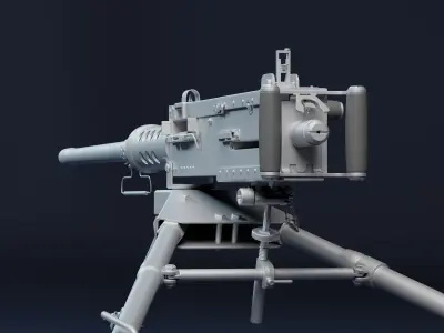 M2 Browning HP model 3D model