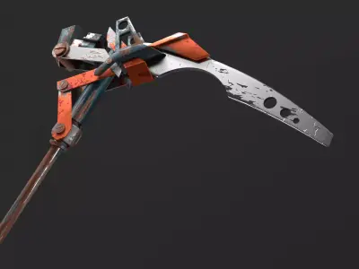 Scythe Apocalypse Low-poly 3D model