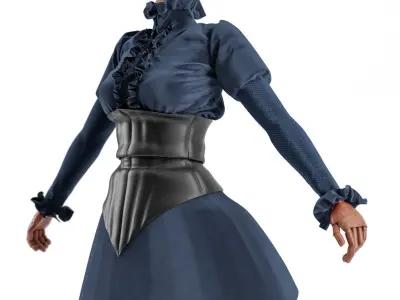 Victorian Dress 3D model