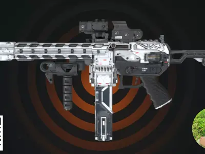 Tactical Cyberpunk SMG 3D model