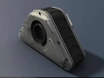 tank track sci fi Low-poly 3D model