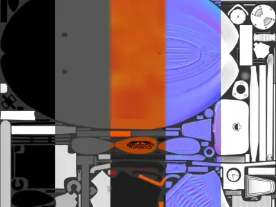 Sit-On-Top Kayak Low-poly 3D model