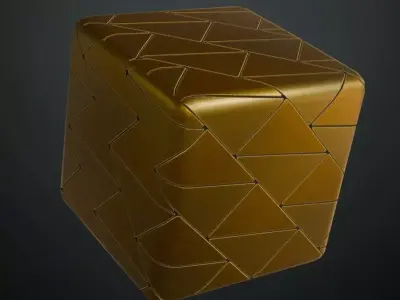 Powered Metal Golden Design PBR Seamless Texture 3