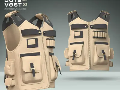 Duty Vest 02 Low-poly 3D model