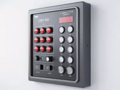 Futuristic Industrial Control Panel 3D model