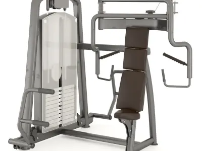 Gym Equipment Seated Chest Press Low-poly 3D model