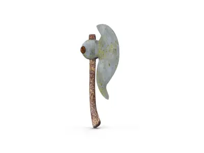 War Axe Low-poly 3D model get
