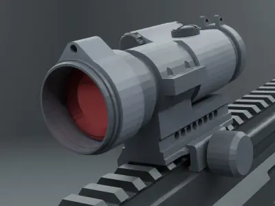 3d gun model 3D model