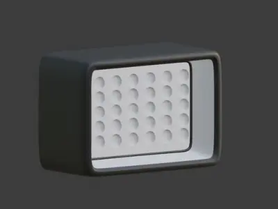 Square LED light 3D model