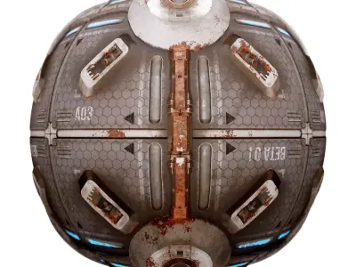 PBR Sci-Fi Industrial Texture 27 Low-poly 3D model