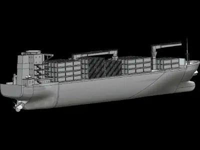 container boat 3D model