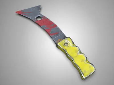 Blooded Knife Low-poly 3D model