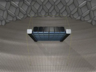 Sci-Fi Stairs - 15 - Blue Version  Low-poly 3D model